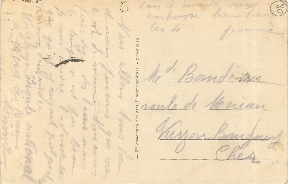MERS-les-BAINS — La Plage et la Fratise — éditeur A.P. n°47 - Verso