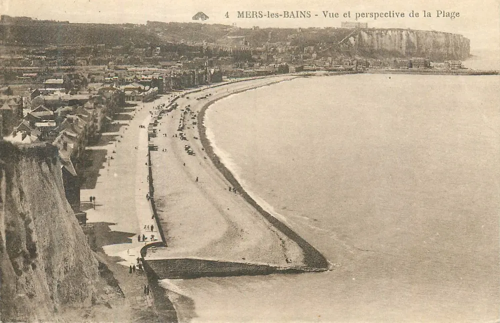 MERS-les-BAINS — Vista e perspectiva da Praia — Cie Alsacienne des Arts Photomécaniques, Strasbourg - Frente