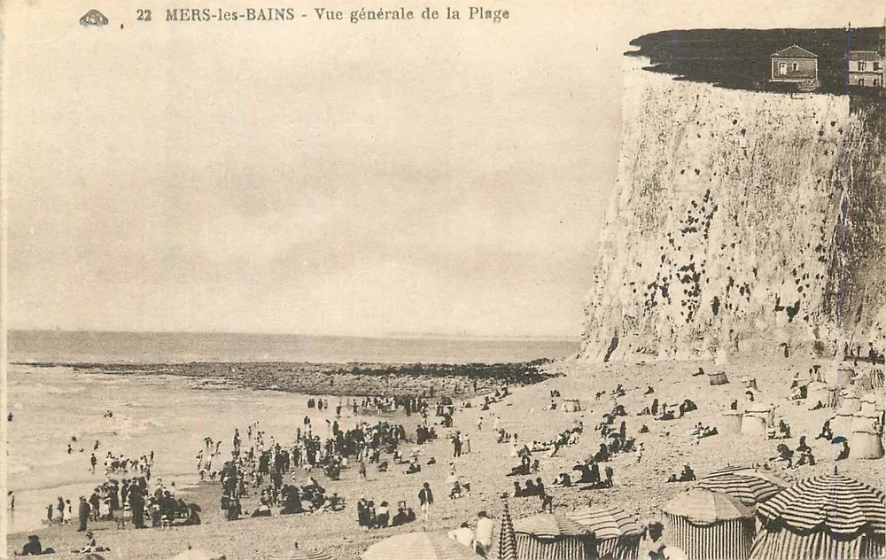 MERS-les-BAINS — Vista geral da Praia — G. Alacaine des Arts Photomécaniques, Strasbourg - Frente