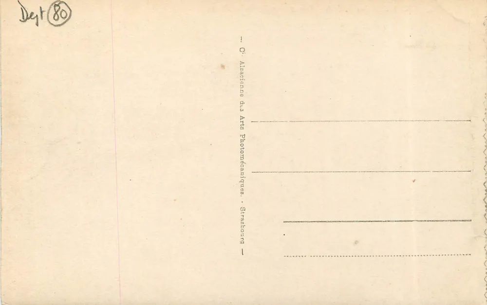 MERS-les-BAINS — Vista geral da Praia — G. Alacaine des Arts Photomécaniques, Strasbourg - Verso