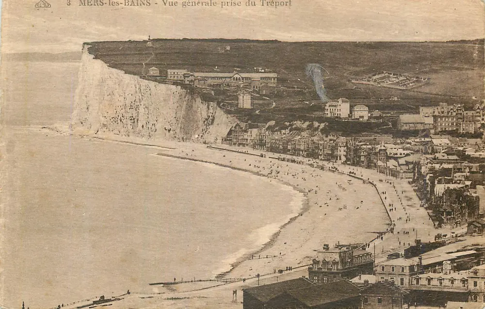 MERS-les-BAINS - Vue générale prise du Tréport - Recto