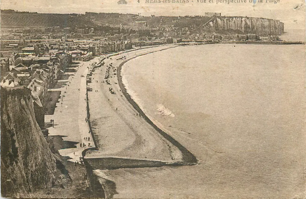 MERS-les-BAINS — Vue et perspective de la Plage — G. Alsacienne des Arts Photomécaniques - Frente