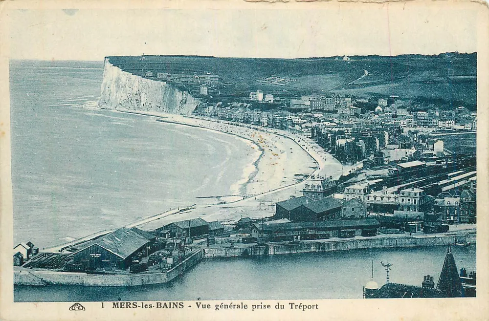 MERS-les-BAINS - Vue générale prise du Tréport - Recto