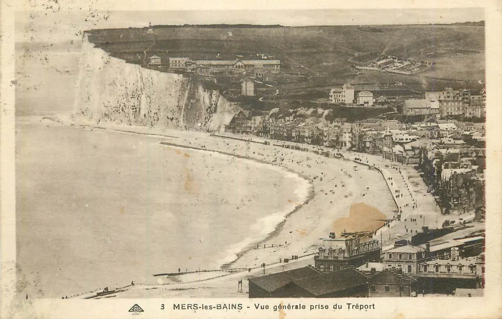 MERS-les-BAINS - Vue générale prise du Tréport - Recto