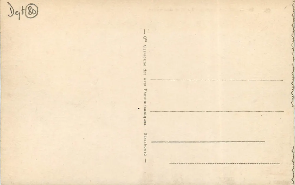 MERS-les-BAINS — O Mar desmontado — Cie Alsacienne des Arts Photographiques, Strasbourg - Verso