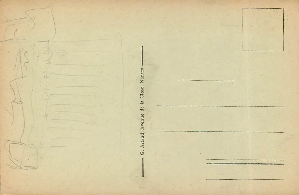 Bordeaux - A Igreja de Santa Cruz — G. Artaud, Nantes - Verso
