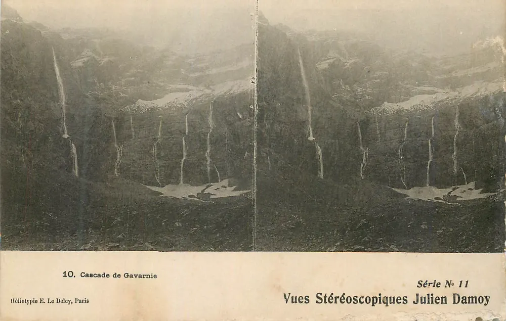 Wasserfall von Gavarnie — Stereoskopische Ansichtsreihe Nr. 11 — Julien Damoy - Vorderseite