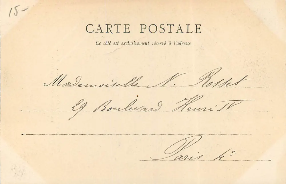 Besançon - Grande Rue - Fontaine des Carmes - éditeur H. Charf - Verso