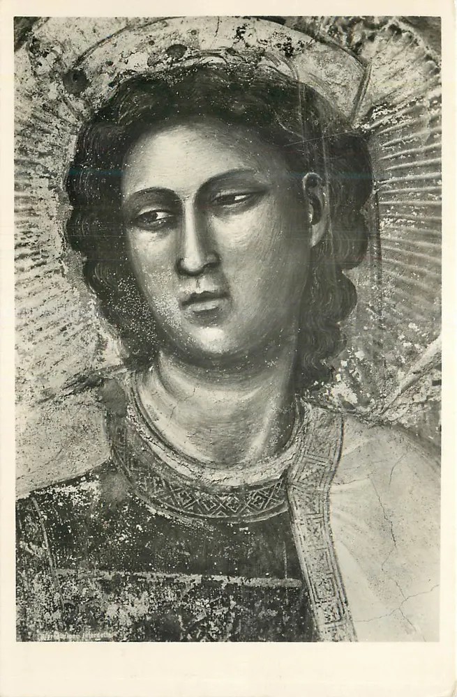 Padoue - Cappella degli Scrovegni - La tête de la Vierge (Partie du « Jugement Dernier ») - Giotto - Recto