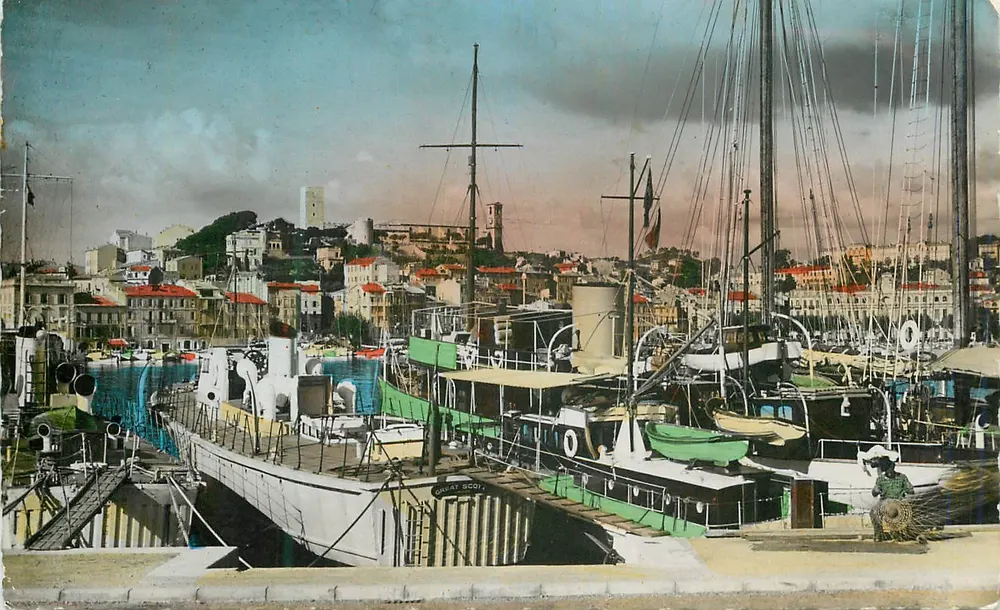Port Cannes — widok portu z łodziami — Grande Semaine - Awers