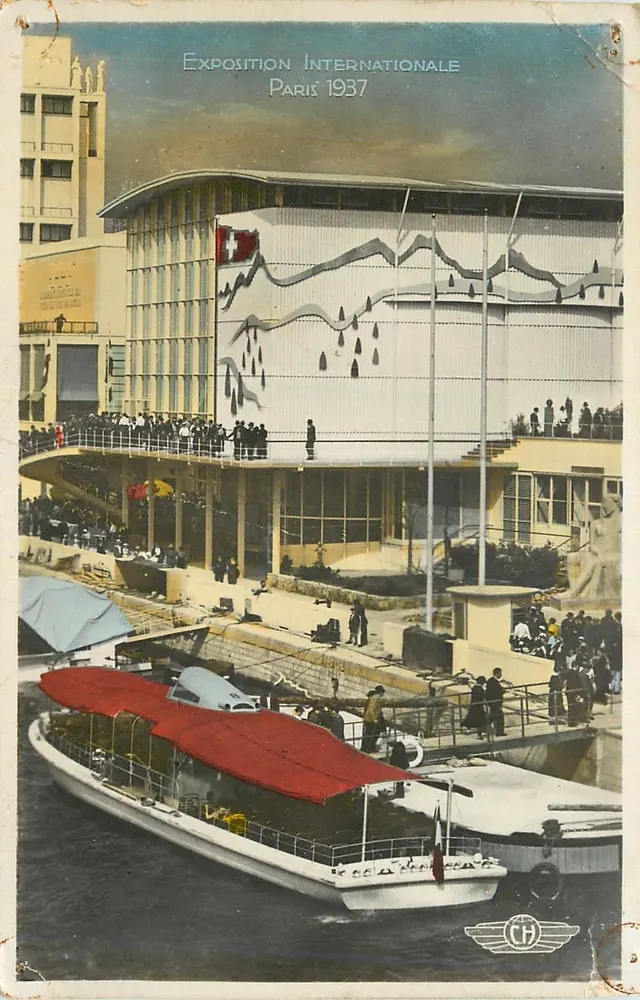 Pavillon de la Suisse — Exposition Internationale Paris 1937 — éditeur H. CHIPAULT, Boulogne-sur-Seine - Recto