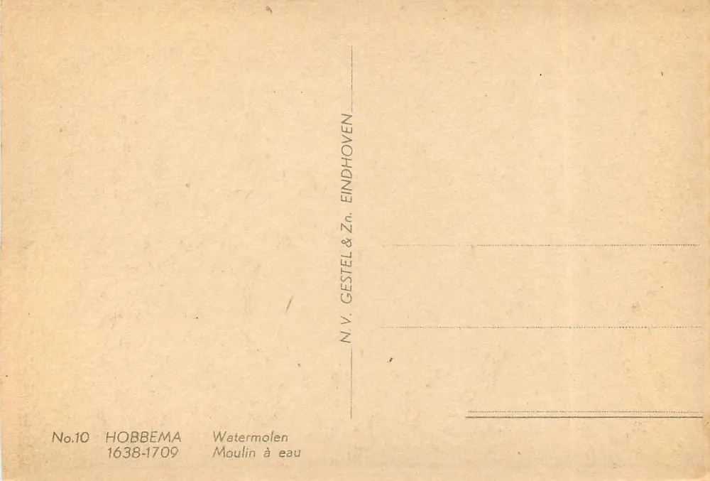 Watermolen — Eindhoven — N.V. Gestel & Zn. - Achterkant
