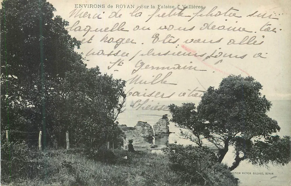 Um Royan: Auf der Klippe in Vallières — Ausgabe Victor Billaud, Royan - Vorderseite