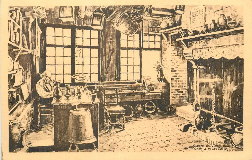 Interior de um ateliê — Museu do Velho Honfleur — Chez le Marchand - Frente