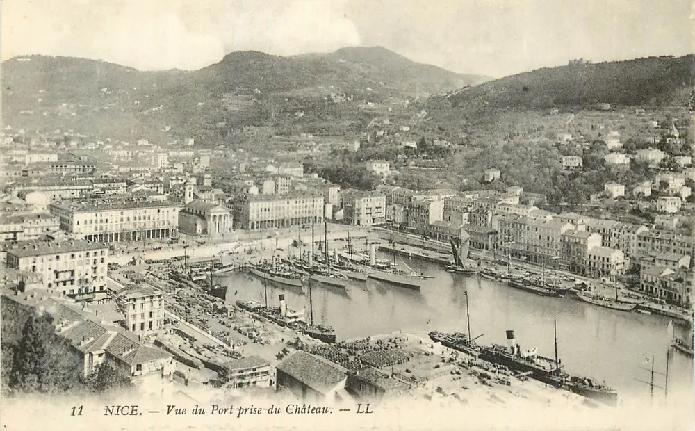 NICE — Vue du Port prise du Château — LL - Recto