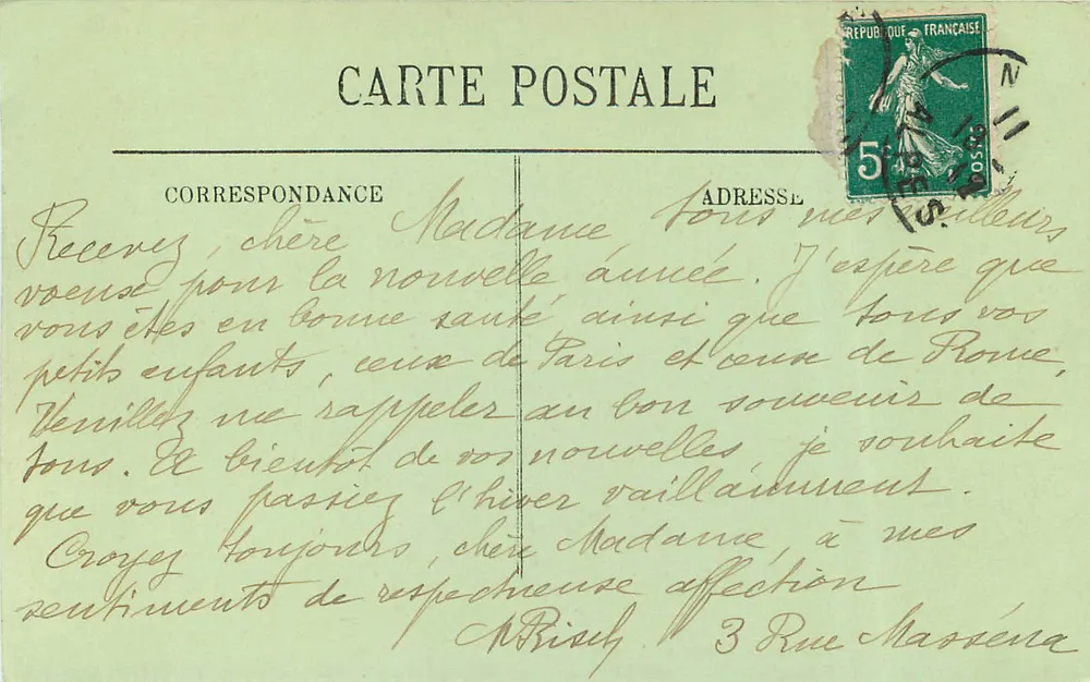 NICE — Vue du Port prise du Château — LL - Verso