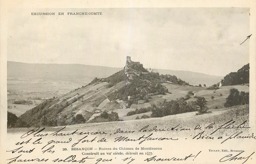 Ruines du Château de Montfauccon — Besançon — Teulet, Besançon - Recto