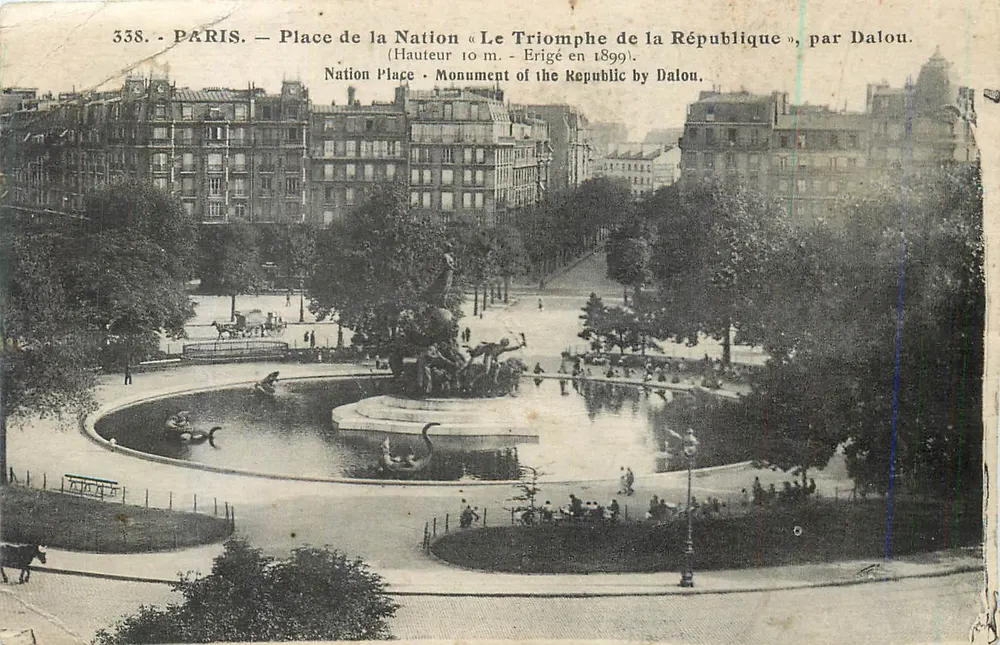 Paris — Place de la Nation — Le Triomphe de la République, von Dalou - Vorderseite