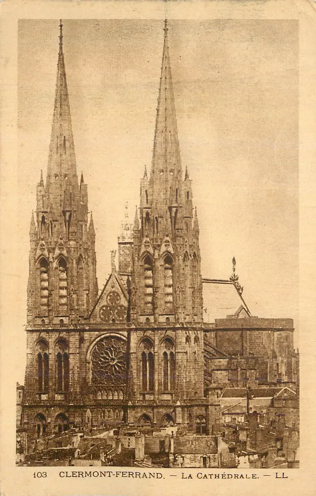 Clermont-Ferrand — A Catedral — LL 103 - Frente