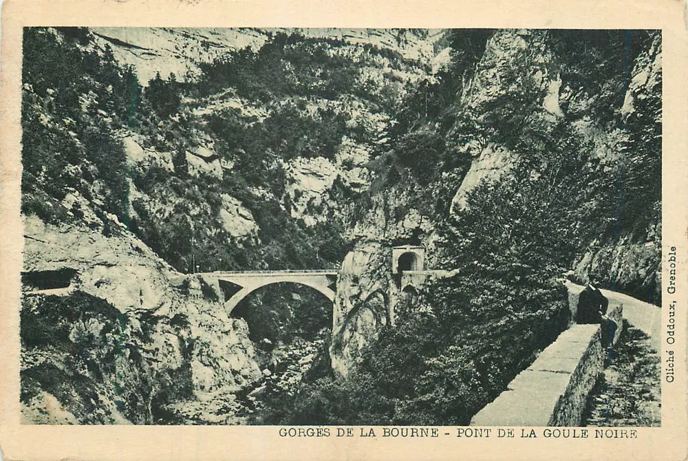 Gorges da Bourne - Ponte da Goule Noire — Cliché Oddouz, Grenoble - Frente