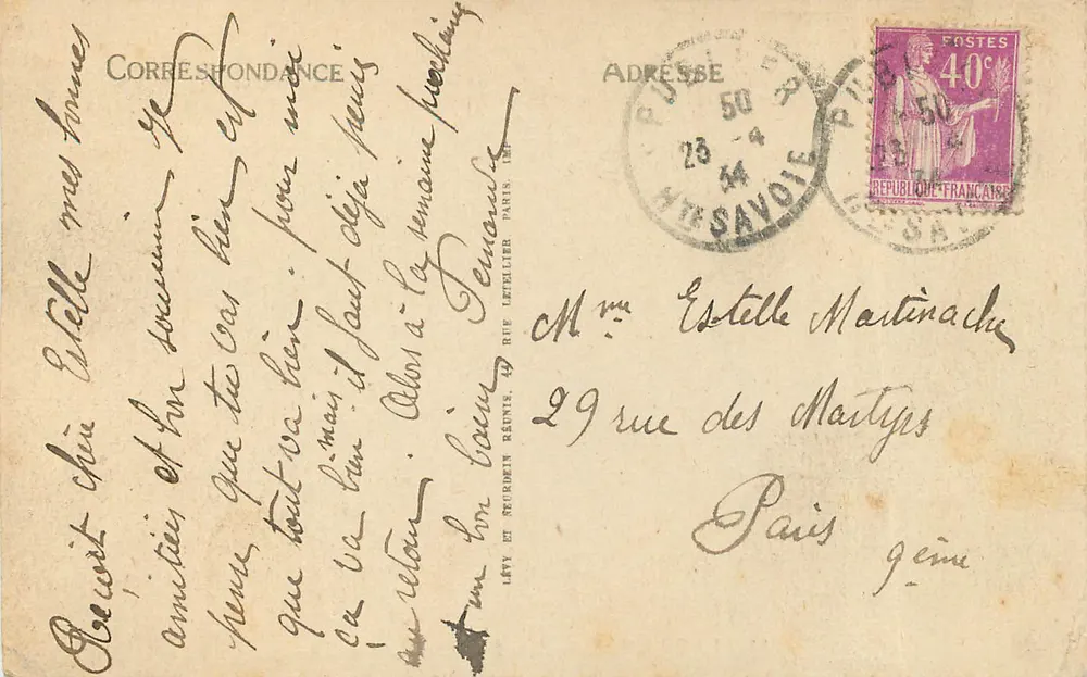 Lago Léman — As Margens do Lago — LL. — 2049 - Verso