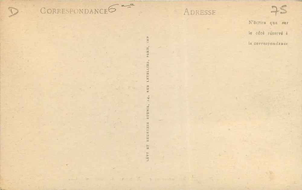 Paris - O Luxembourg - Monumento de Delacroix - LL. - Verso