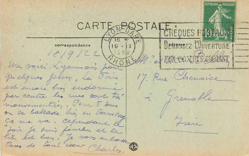 LYON — A Catedral de São João — L. B. n°50 - Verso