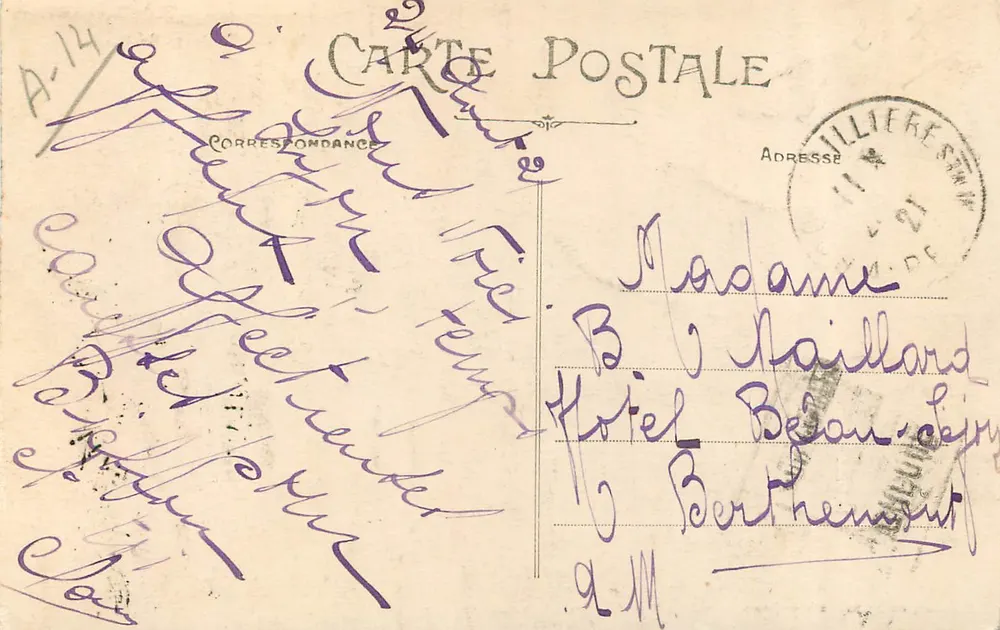 LYON — Fontaine Bartholdi — Carrier, editor, modelo depositado - Verso