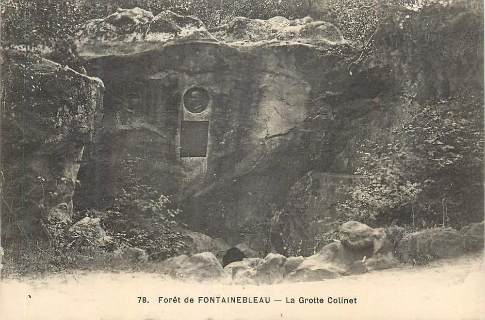 Floresta de FONTAINEBLEAU — A Gruta Colinet — n°78 - Frente