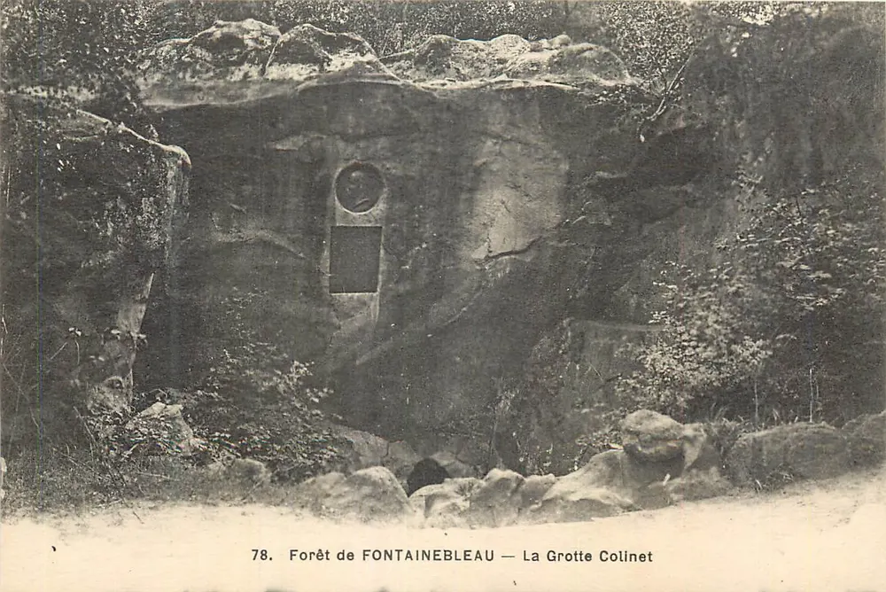 Bosque de FONTAINEBLEAU — La Gruta Colinet — n°78 - Anverso