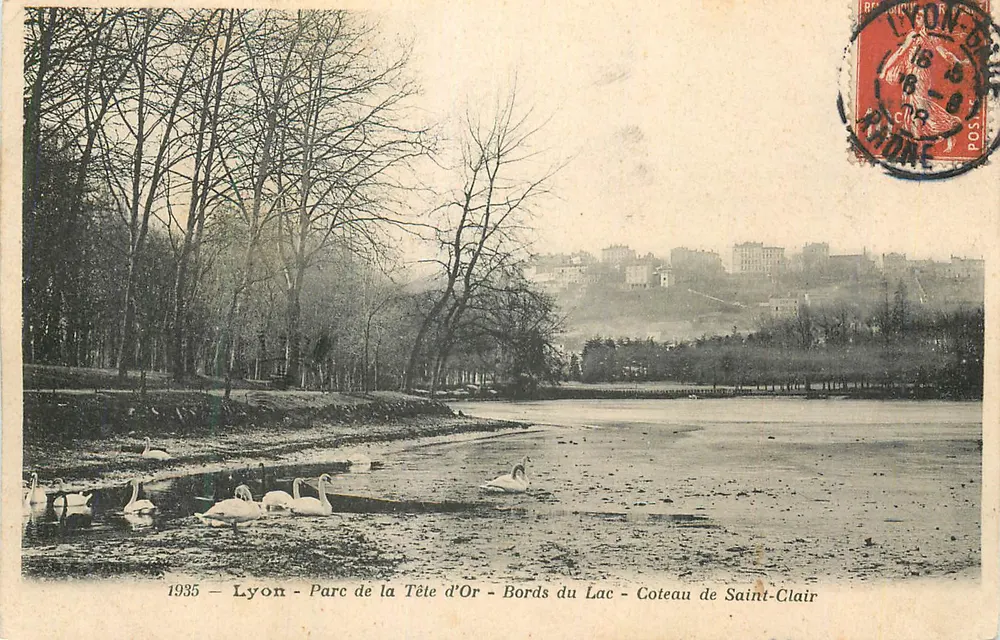 Lyon - Parc de la Tête d'Or - Ufer des Sees - Coteau de Saint-Clair — unbekannter Verlag, Seriennummer nicht sichtbar - Vorderseite