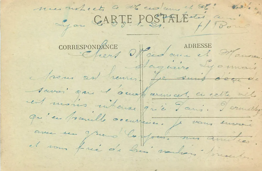 LYON — Nossa Senhora de Fourvière — A Fachada — E.R. - Verso