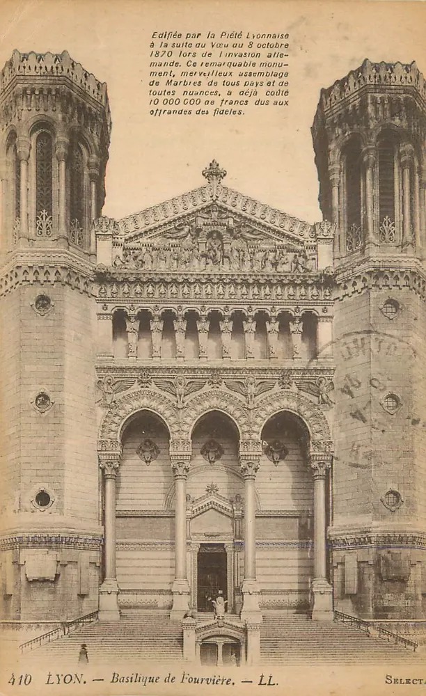 LYON — Basílica de Fourvière — LL. N° 410 - Frente