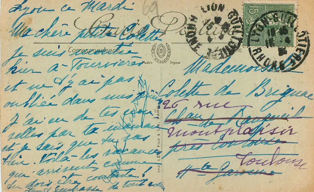 LYON — Basílica de Fourvière — LL. N° 410 - Verso