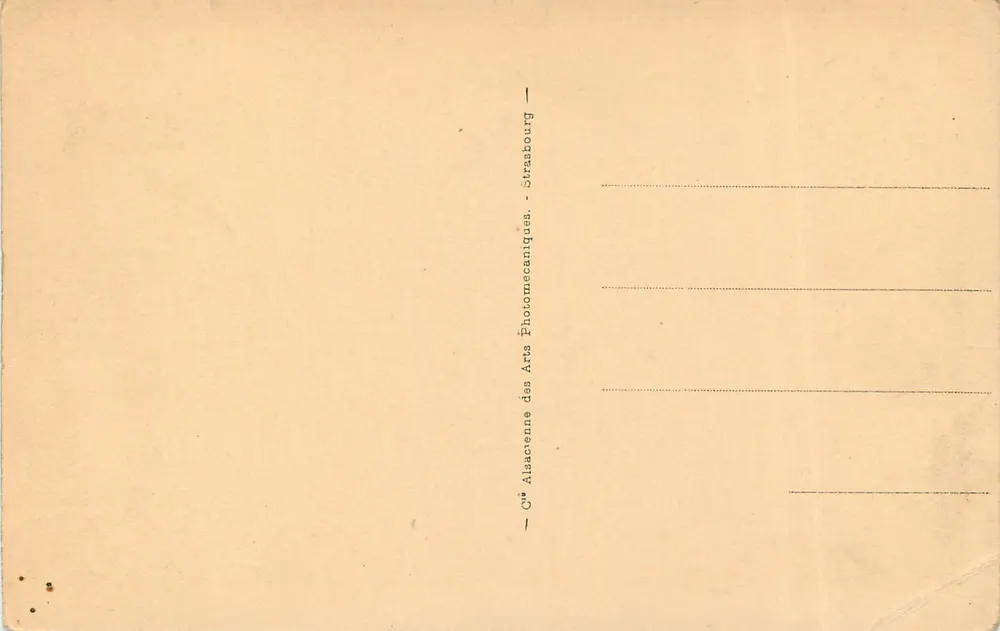 Place Bellecour et coteau de Fourvière — Lyon — Cie Alsacienne des Arts Photomecaniques - Verso