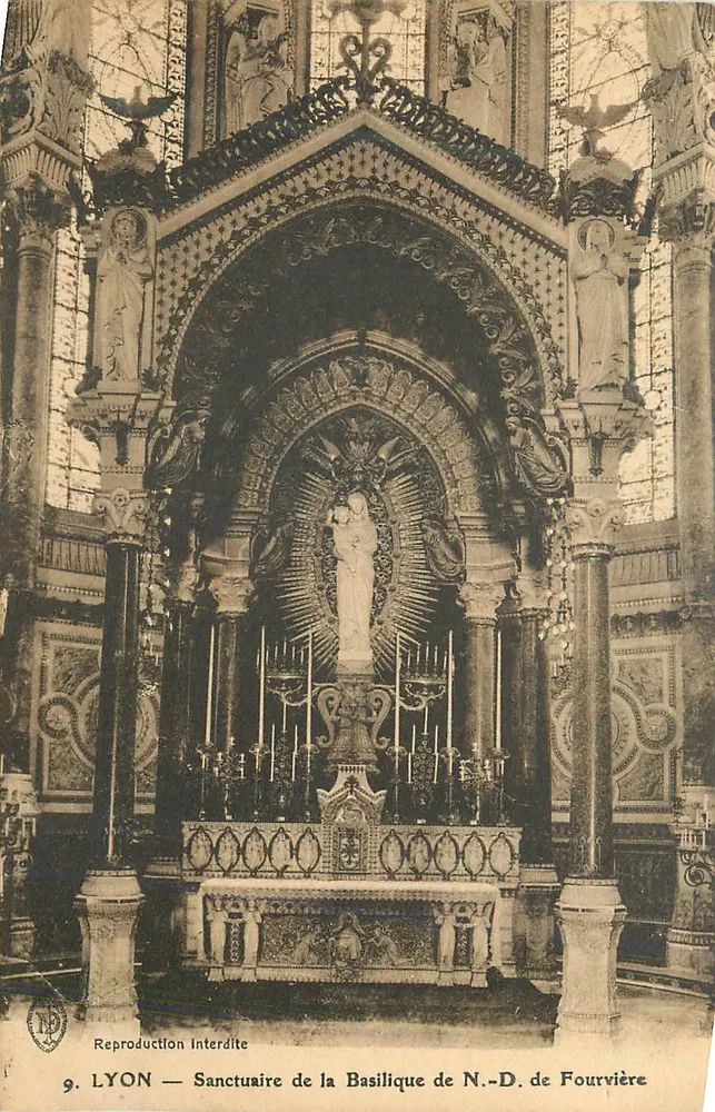LYON — Sanctuaire de la Basilique N.-D. de Fourvière — Reproduction Interdite - Recto