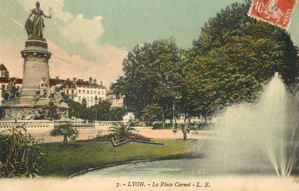 LYON - Plac Carnot — L. E. wydawca, nr 7 - Awers