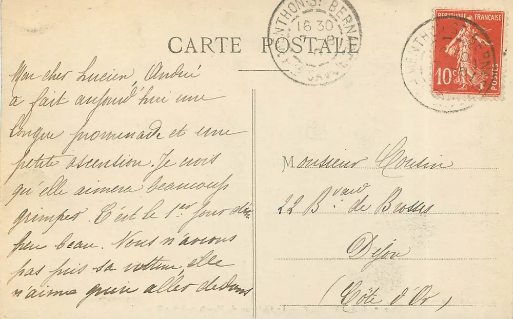 Lac d'ANNECY — Le Château de Menthon-Saint-Bernard — A. Gardet — Annecy - Verso