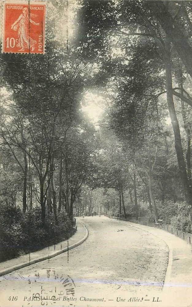 Les Buttes Chaumont — Uma Allée — LL. — 416 - Frente