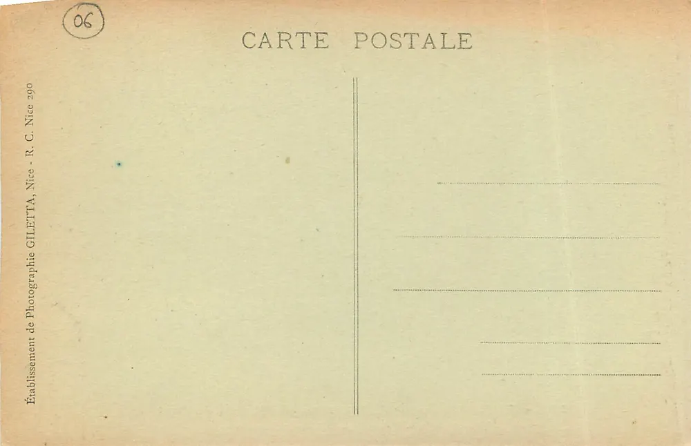 Nice - Aussicht vom Mont Boron - Eingang zum Hafen — Edition Gilletta, Nr. 221 - Rückseite