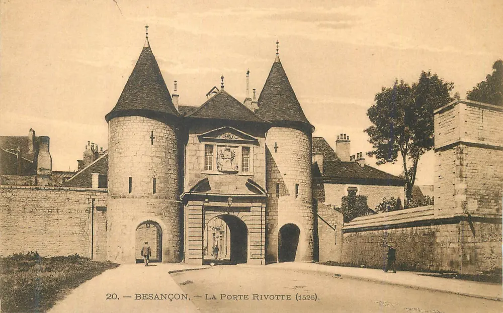 Besançon — La Porte Rivotte (1526) — Edição Simili Charbon, Teulet - Frente