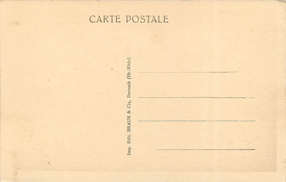 Gérardmer — Vista Geral — Imp. & Edit. BRAUN & Cie, Dornach (Ht-Rhin) - Verso