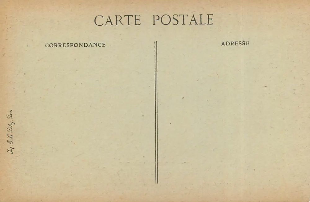 Mont Saint-Michel — Refektorium der Mönche — Der Stuhl — Verleger J. & E. Dely, Paris, Nr. 92 - Rückseite