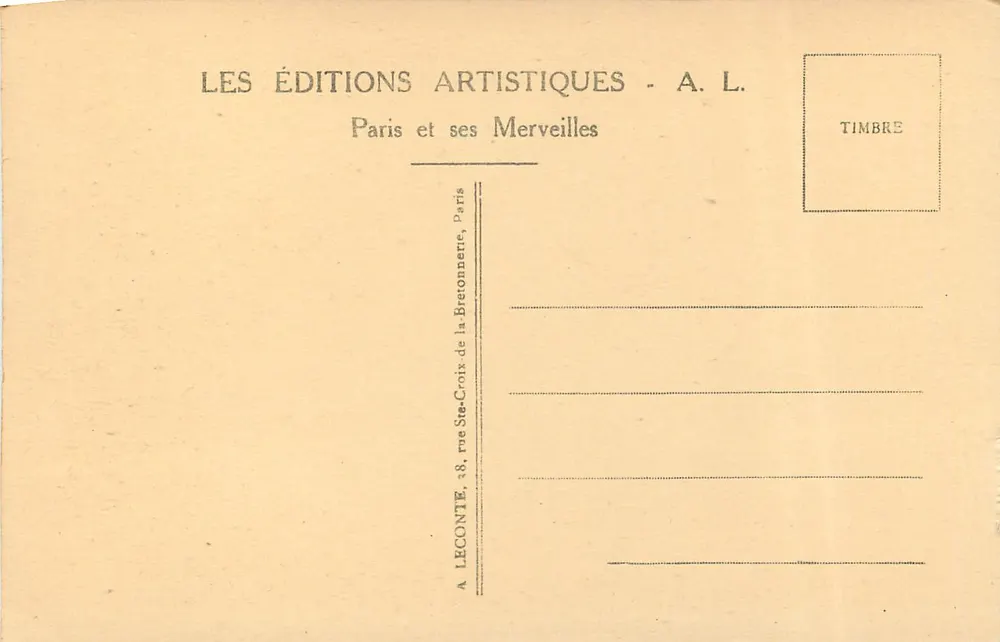 Paris - Museu do Louvre - Corot - Paisagem — Edições Artísticas A.L. - Verso