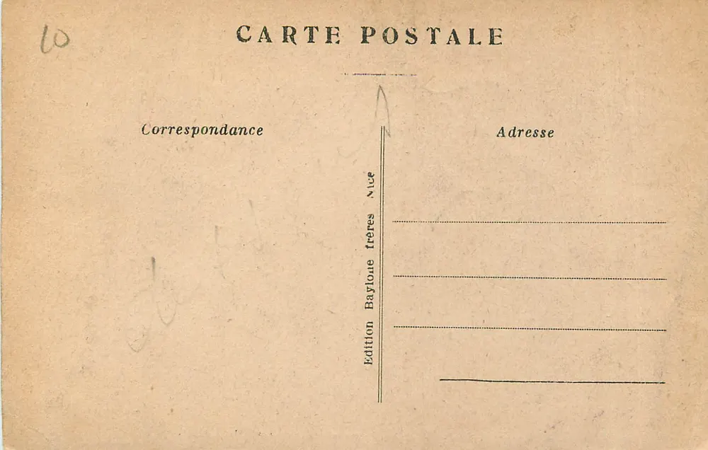 Nice — Jardin Albert-1er — Centenaire et Jetée-Promenade — Édition Baylone frères - Verso