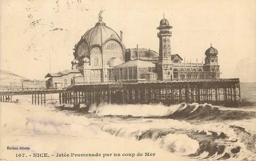 Nice - Píer da Promenade sob o impacto do mar — Edição Giletta, n° 107 - Frente