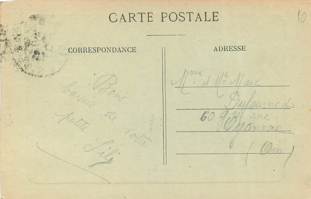 Lyon — A Prefeitura — Edição Grand Besan, Lyon, n°16 - Verso