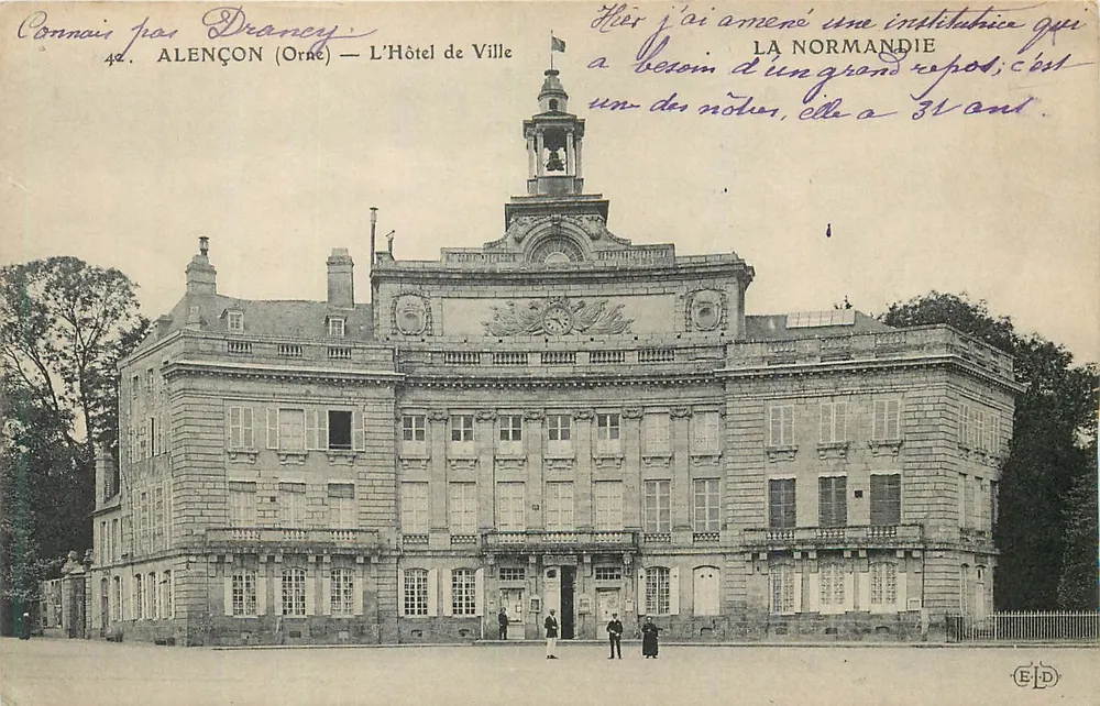 Alençon (Orne) — O Hotel de Ville — editor Drancy, n° 42 - Frente