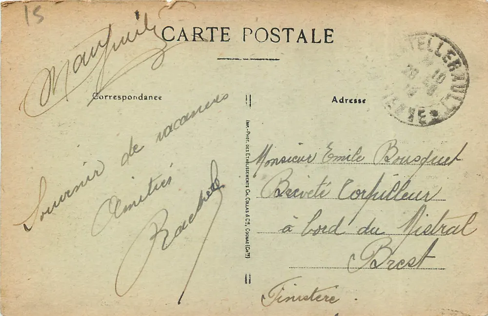Châtellerault — A Prefeitura e o Hotel Moderno — Torlinier - Verso