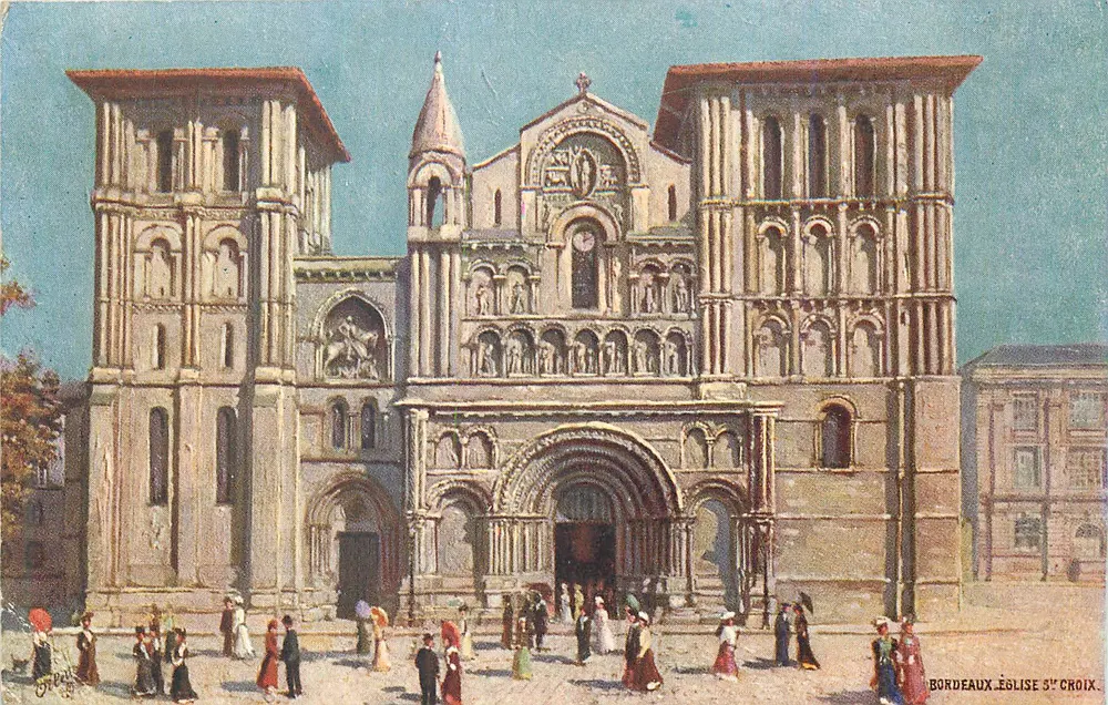 Bordeaux — Igreja de Santa Cruz — Tuck - Frente